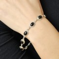 Rafinată brățară boho din argint și onix negru natural | new old stock 
