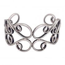 Brățară cuff modernistă mexicană manufacturată în argint masiv | atelier Taxco | cca. 1970 - 1990