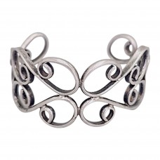 Brățară cuff modernistă mexicană manufacturată în argint masiv | atelier Taxco | cca. 1970 - 1990