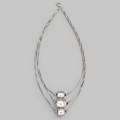  Remarcabil colier multi-strand design contemporan italian realizat din argint | preloved 2020's