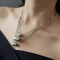  Remarcabil colier multi-strand design contemporan italian realizat din argint | preloved 2020's