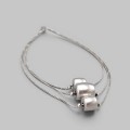  Remarcabil colier multi-strand design contemporan italian realizat din argint | preloved 2020's
