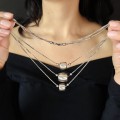  Remarcabil colier multi-strand design contemporan italian realizat din argint | preloved 2020's