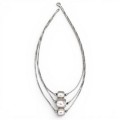  Remarcabil colier multi-strand design contemporan italian realizat din argint | preloved 2020's