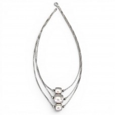  Remarcabil colier multi-strand design contemporan italian realizat din argint | preloved 2020's