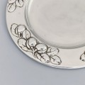 Rafinat platou din argint pentru fructe uscate și brânzeturi | atelier Brandimarte Guscelli | Italia anii' 80