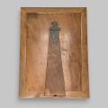 Ramă foto de mari dimensiuni în manieră neoclasică din argint și lemn de nuc | atelier florentin cca. 1940 