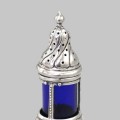 Solniță din argint și sticlă cobalt în manieră Louis XVI |  Danemarca cca. 1880 - 1900