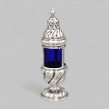 Solniță din argint și sticlă cobalt în manieră Louis XVI |  Danemarca cca. 1880 - 1900