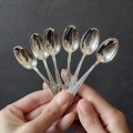 Set de lingurițe demitasse din argint în stil neo-rococo | atelier Argenteria Vicentina anii' 50 
