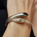 Set de bijuterii mid-century Space Age compus din brățară bangle și inel din argint și email vitrificat | atelier Arezia Oro - Arezzo cca. 1970