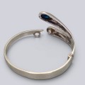 Set de bijuterii mid-century Space Age compus din brățară bangle și inel din argint și email vitrificat | atelier Arezia Oro - Arezzo cca. 1970