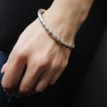 Elegantă brațară bangle din argint cu torsadă volumizată | preloved 2020s
