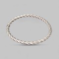 Elegantă brațară bangle din argint cu torsadă volumizată | preloved 2020s