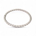 Elegantă brațară bangle din argint cu torsadă volumizată | preloved 2020s