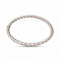 Elegantă brațară bangle din argint cu torsadă volumizată | preloved 2020s