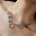 Colier statement Franco Pianegonda din colecția Joy, realizat în argint cu accente placate în aur rose | preloved 2020's