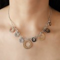 Colier statement Franco Pianegonda din colecția Joy, realizat în argint cu accente placate în aur rose | preloved 2020's