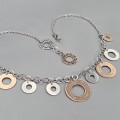 Colier statement Franco Pianegonda din colecția Joy, realizat în argint cu accente placate în aur rose | preloved 2020's
