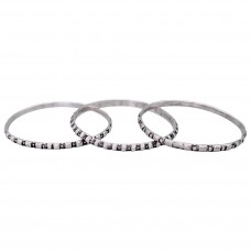 Lot compus din 3 vechi brățări etnice Amazigh, manufacturate în argint masiv | Maroc | prima jumătate a secolului XX 