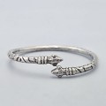 Veche brățară etnică Amazigh manufacturată în argint masiv | Maroc | prima jumătate a secolului XX