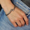 Veche brățară etnică Amazigh manufacturată în argint masiv | Maroc | prima jumătate a secolului XX