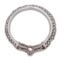 Brățară kada etnică indiană manufacturată în argint cu ornamentalistică filigranată | Regiunea Jaipur | cca. 1950 - 1970