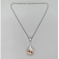 Colier din argint accesorizat cu un inedit pandant romantic de perioadă mid-century, realizat de atelierul italian UnoAErre