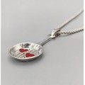 Colier din argint accesorizat cu un inedit pandant romantic de perioadă mid-century, realizat de atelierul italian UnoAErre