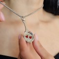 Colier din argint accesorizat cu un inedit pandant romantic de perioadă mid-century, realizat de atelierul italian UnoAErre