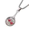 Colier din argint accesorizat cu un inedit pandant romantic de perioadă mid-century, realizat de atelierul italian UnoAErre
