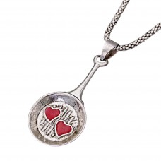 Colier din argint accesorizat cu un inedit pandant romantic de perioadă mid-century, realizat de atelierul italian UnoAErre