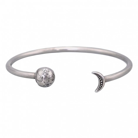 Brățară cuff Pandora " Moon & Stars " din argint | colecția Pandora Moments 2025 | preloved