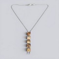 Rafinat colier lavalier din argint cu jasp dendritic natural | design minimalist contemporan 2020's