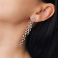 Cercei tassel Franco Pianegonda din argint | design contemporan italian | preloved 2000's