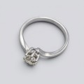Inel solitar din aur alb 18K cu diamant natural  0.50 ct | Olanda