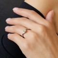 Inel solitar din aur alb 18K cu diamant natural  0.50 ct | Olanda