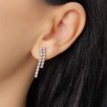 Rafinat set de bijuterii din aur alb 18k decorat cu diamante naturale 1.70 ct | preloved anii 2000