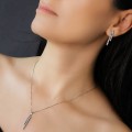 Rafinat set de bijuterii din aur alb 18k decorat cu diamante naturale 1.70 ct | preloved anii 2000