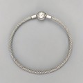 Brățară fixă PANDORA din argint cu lanț mesh tip popcorn | colecția Pandora Moments - preloved