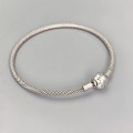 Brățară fixă PANDORA din argint cu lanț mesh tip popcorn | colecția Pandora Moments - preloved