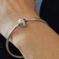 Brățară bangle PANDORA 'Stars & Galaxy' din argint cu incrustații de cristale cz | preloved