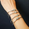 Brățară bangle PANDORA 'Stars & Galaxy' din argint cu incrustații de cristale cz | preloved