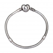 Brățară Pandora din argint cu sistem de închidere în formă de inimă | colecția Pandora Moments | preloved
