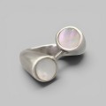 Inel statement design contemporan din argint și sidef iridescent | preloved