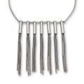Remarcabil colier fringe design contemporan din argint | preloved - Italia 2000's