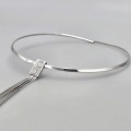 Colier choker Franco Pianegonda cu pandant fringe din argint | preloved 2000's