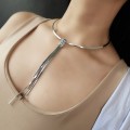 Colier choker Franco Pianegonda cu pandant fringe din argint | preloved 2000's