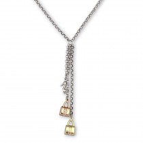 Colier din argint rodinat accesorizat cu charmuri Fashion Lover | atelier Alunno & Co - Arezzo | new old stock