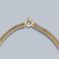 Elegant colier statement 'popcorn' mesh din argint aurit | new old stock - Italia